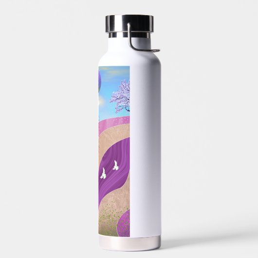 Frühling blüht Landschaft Trinkflasche (Links)