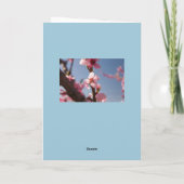 Frühling blüht Schablonen-Gastfreundschafts-Karte Dankeskarte (Rückseite)