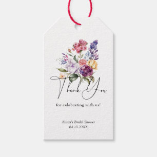 Frühling Blumen Farbige Hochzeitsdusche Liebe in B Geschenkanhänger