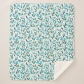 Frühling. Blumenmuster Sherpadecke (Vorderseite)