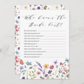 Frühling Blumensommer, der das beste Spiel der Bra Einladung (Vorne/Hinten)