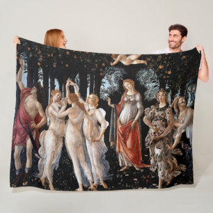 Frühling Botticelli Fleecedecke