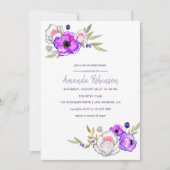 Frühling Brautparty Aquarellblumen Einladung (Vorderseite)