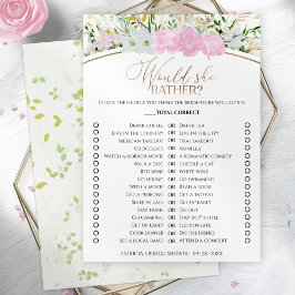 Frühling Brautparty würde sie eher Spielkarte Einladung