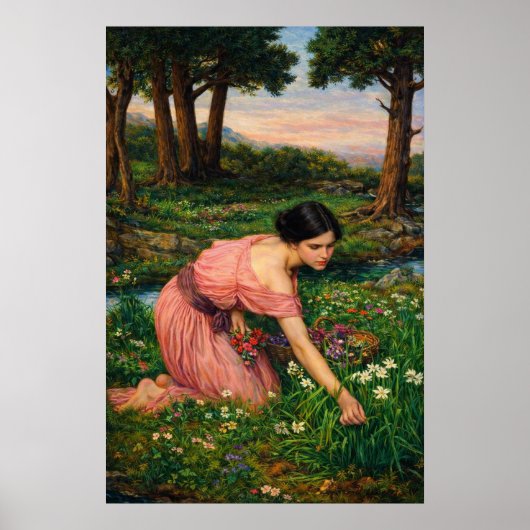 Frühling breitet einen grünen Schoß voller Blumen Poster (Vorne)
