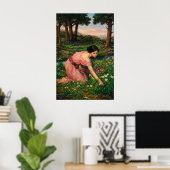 Frühling breitet einen grünen Schoß voller Blumen Poster (Heimbüro)