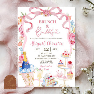 Frühling Bunte Florale Viktorianische Brunch- und  Einladung