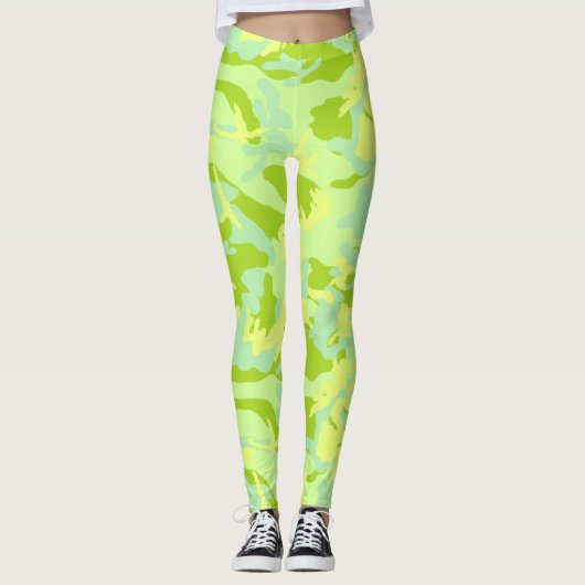 Frühling Camo Muster Leggings (Vorderseite)