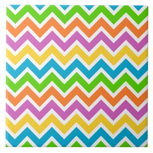 Frühling Chevron Fliese (Vorderseite)