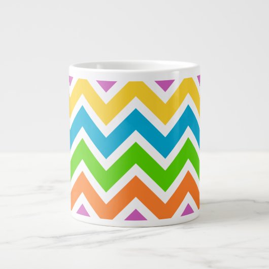 Frühling Chevron Kaffeetasse Jumbo-Tasse (Vorderseite)