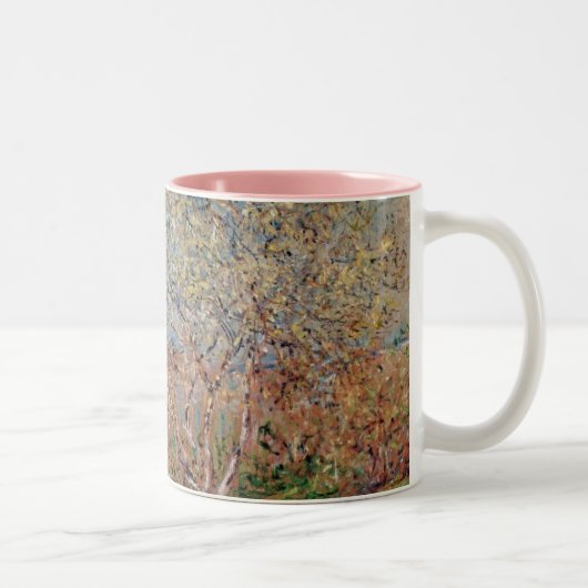 Frühling Claude Monets | Zweifarbige Tasse (Rechts)
