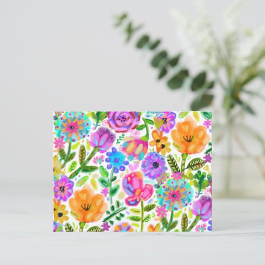 Frühling das ganze Jahr Postkarte (Stehend Vorderseite)