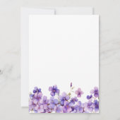 Frühling Delicate Violet Blume Baby Sip und sehen Einladung (Rückseite)