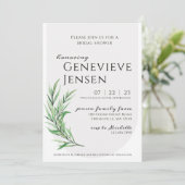 Frühling der Grünen Bridal Dusche Einladung (Stehend Vorderseite)