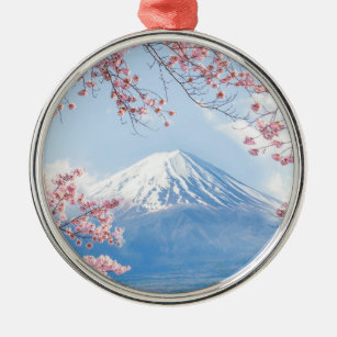 Frühling des Fuji-Mountain  Kawaguchiko See-  in Ornament Aus Metall
