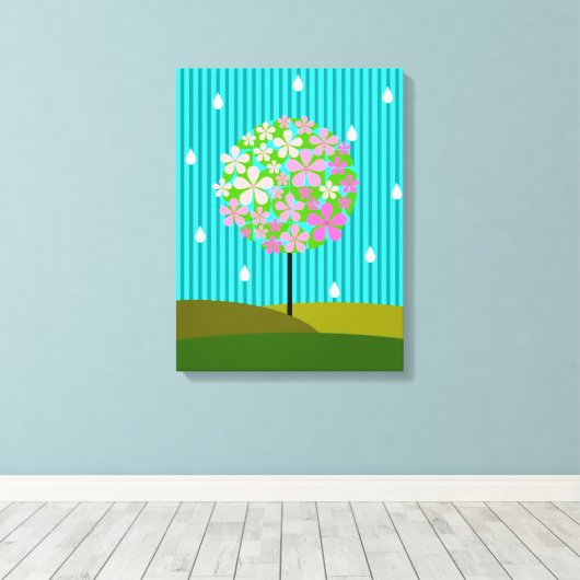 Frühling - Die vier Jahreszeiten Leinwanddruck (Insitu (Holzboden))