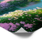 Frühling durch den Teich der Blume Poster (Ecke)