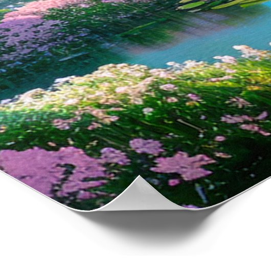 Frühling durch den Teich der Blume Poster (Ecke)