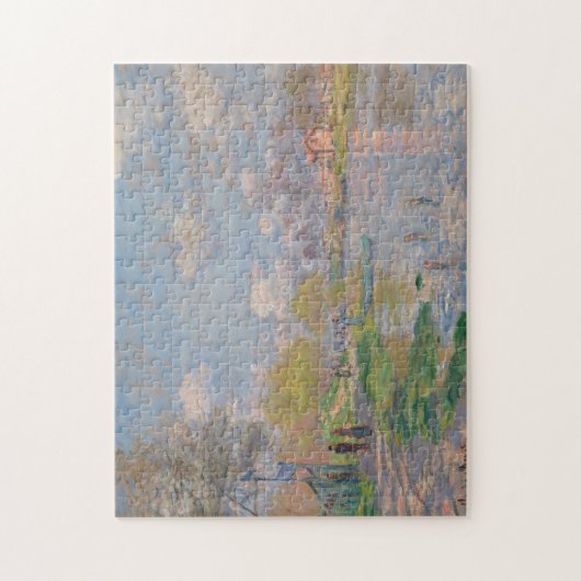 Frühling durch die Seine durch Claude Monet Puzzle (Vertikal)