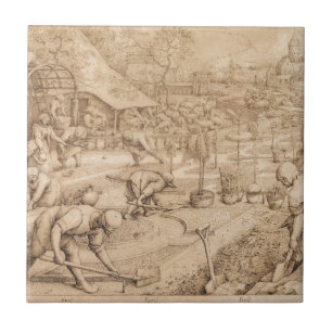 Frühling durch Pieter Bruegel das Älteste Fliese