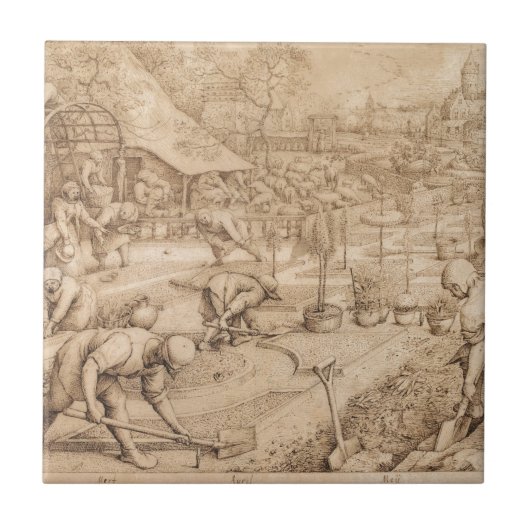 Frühling durch Pieter Bruegel das Älteste Fliese (Vorderseite)