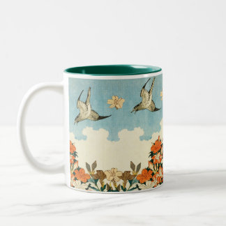 "Frühling" - eine Hokusai Schale Zweifarbige Tasse