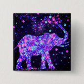 Frühling-Elefanten-Knopf Button (Vorderseite)