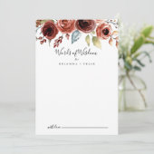 Frühling Elegante blutige Hochzeiten Worte der Wei Hinweiskarte (Stehend Vorderseite)