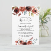 Frühling Elegante Florentiner Sip and See Einladung (Stehend Vorderseite)