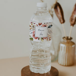 Frühling Elegantes Blumenwasser Hochzeitswasser Fl Wasserflaschenetikett