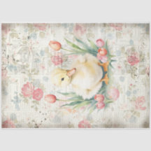 Frühling Entlein Florale Kunst Shabby Chic Decoupa