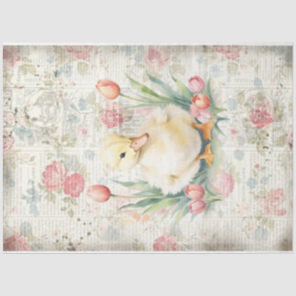 Frühling Entlein Florale Kunst Shabby Chic Decoupa Seidenpapier