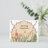 Frühling Equinox Postkarte (Stehend Vorderseite)