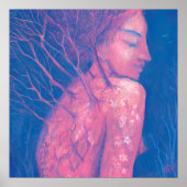 Frühling erwacht Dryad Fantasy Girl Magical Forest Poster (Vorne)