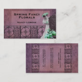 Frühling extravagant in der Rose und im Grün Visitenkarte (Vorne/Hinten)