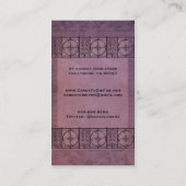 Frühling extravagant in der Rose und im Grün Visitenkarte (Rückseite)