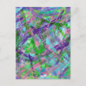 Frühling: Farbenfrohe Abstrakte Postkarte (Vorderseite)