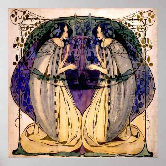 Frühling - Frances MacDonald Poster (Vorne)