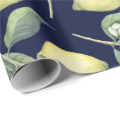 Frühling Frische gelbe Zitronenfrüchte Geschenkpapier (Rolleneckpunkt)