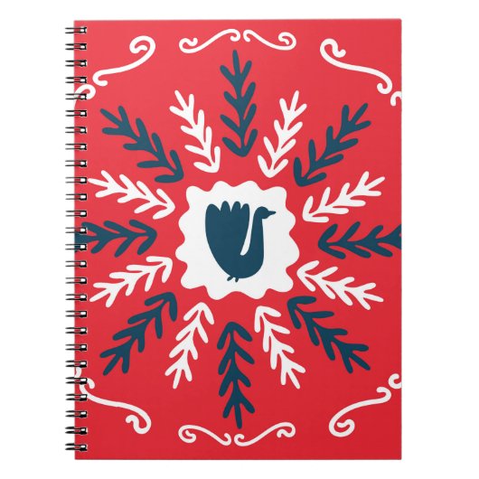 Frühling, frohe Weihnachten Folkloreplatz bis zum Notizblock (Vorderseite)