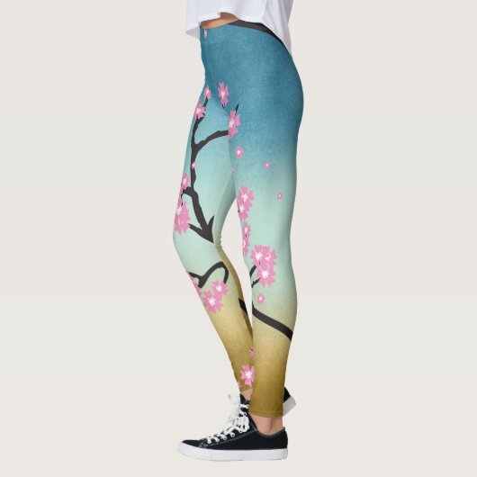 Frühling fröhlich Cherry Blossom Leggings (Links)