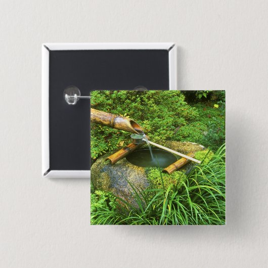 Frühling für Teezeremonie, Sanzen-in-Tempel, Button (Vorne & Hinten)