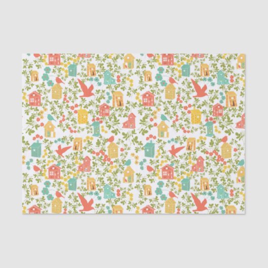 Frühling Garten Pattern Seidenpapier (Vorderseite)