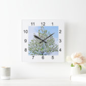 Frühling - glücklicher Ostern Quadratische Wanduhr (Zuhause)