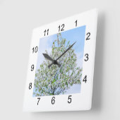 Frühling - glücklicher Ostern Quadratische Wanduhr (Winkel)