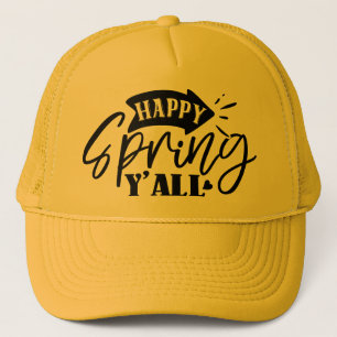 Frühling Glückwünsche Euch Alle Typografie Design- Truckerkappe