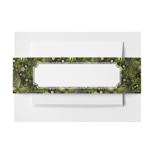 Frühling Grün-Goldmuster Einladungsbanderole (Vorderseite Beispiel)