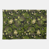 Frühling Grün-Goldmuster Geschirrtuch (Horizontal)