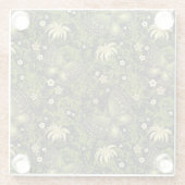 Frühling Grün-Goldmuster Glasuntersetzer (Rückseite)