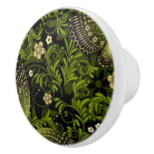 Frühling Grün-Goldmuster Keramikknauf (Rechts)